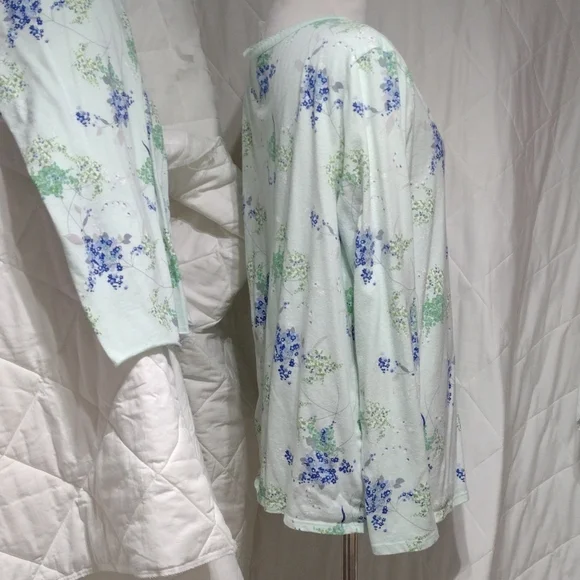 Floral Adonna cutoff pajamas, sz XXL - Picture 4 of 15